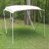 The VORTEX COMPANY TAN/Beige Square Tube Frame 4 Bow Pontoon/Deck Boat Bimini TOP 8' Long, 91-96" Wide view 1