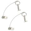Marine Part Depot Two Stainless Bimini Top Pins w/Drop Cam & Spring 1/4" x 1" Grip - Lanyard Prevents Loss view 1