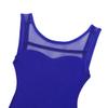 Freebily Kid Girls Floral Sequin Sleeveless Tank Leotard Modern Dance Contemporary Lyrical Dress Dancewear Costume Maxi Skirt Maxi Skirt Blue Mesh Splice 6 view 4