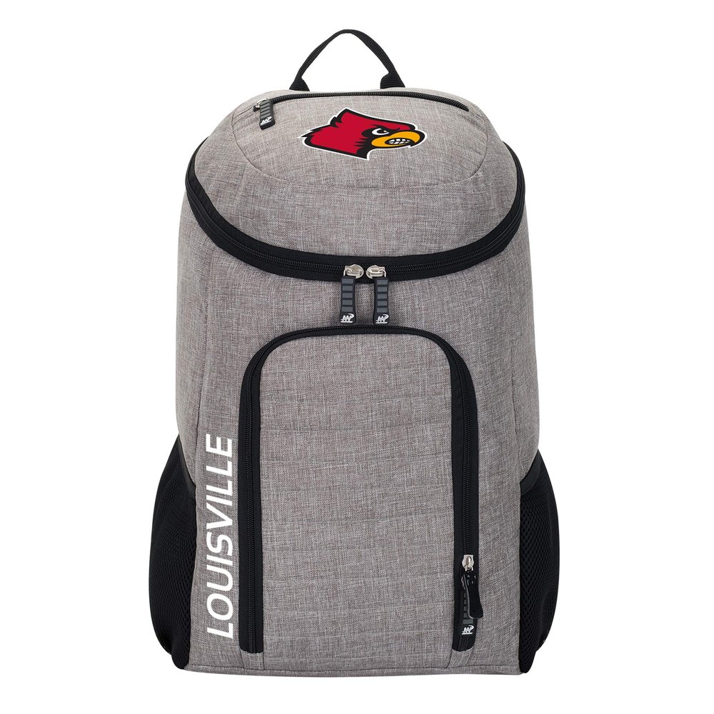 The Northwest Company Officially Licensed NCAA Louisville Cardinals "Topliner" Backpack, Gray, 19" x 7" x 11"