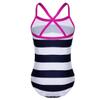 ranrann Kids Girls One-Piece Swimsuit Striped Swimwear Quick Dry Bathing Suit Beachwear Dark Navy 4 view 2
