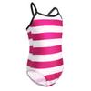 ranrann Kids Girls One-Piece Swimsuit Striped Swimwear Quick Dry Bathing Suit Beachwear Hot Pink 2 view 3