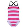 ranrann Kids Girls One-Piece Swimsuit Striped Swimwear Quick Dry Bathing Suit Beachwear Hot Pink 2 view 4