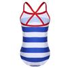 ranrann Kids Girls One-Piece Swimsuit Striped Swimwear Quick Dry Bathing Suit Beachwear Blue 2 view 2