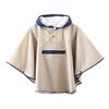 Hiheart Girls Waterproof Rain Poncho Hooded Packable Raincoat Beige M view 1