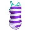 ranrann Kids Girls One-Piece Swimsuit Striped Swimwear Quick Dry Bathing Suit Beachwear Purple 4 view 3