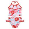 ranrann 2PCS Kids Girls Swimsuit Swimwear Floral Printed Tankini Bottoms Set Bathing Suit Beachwear Orange-red 3 view 4