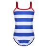 ranrann Kids Girls One-Piece Swimsuit Striped Swimwear Quick Dry Bathing Suit Beachwear Blue 4 view 1