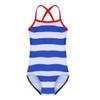 ranrann Kids Girls One-Piece Swimsuit Striped Swimwear Quick Dry Bathing Suit Beachwear Blue 4 view 4