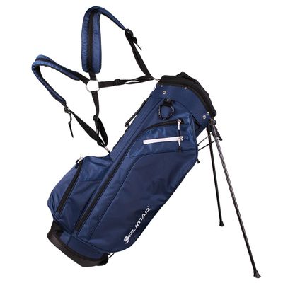 Orlimar SRX 7.4 Golf Stand Bag, Navy Lightweight Golf Club Bag for Men & Women with 7 Way Divider Top 4 Zippered Pockets Rain Hood Cover Padded Double Carry Strap Umbrella Holder