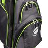 Orlimar CRX 14.6 Golf Cart Bag, Charcoal/Lime Lightweight Golf Club Bag for Men with Cooler Pocket Built in 14 Way Divider Top 6 Zippered Pockets Rain Hood Cover Padded Double Carry Strap view 3