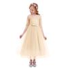 Junior Dresses for Teen Girls, Kids Girls Embroidery Princess Dress Wedding Birthday Party Long Tail Prom Gowns Formal Evening Ball Gown School Girls Performance Dresses Champagne 5-6 Years view 4