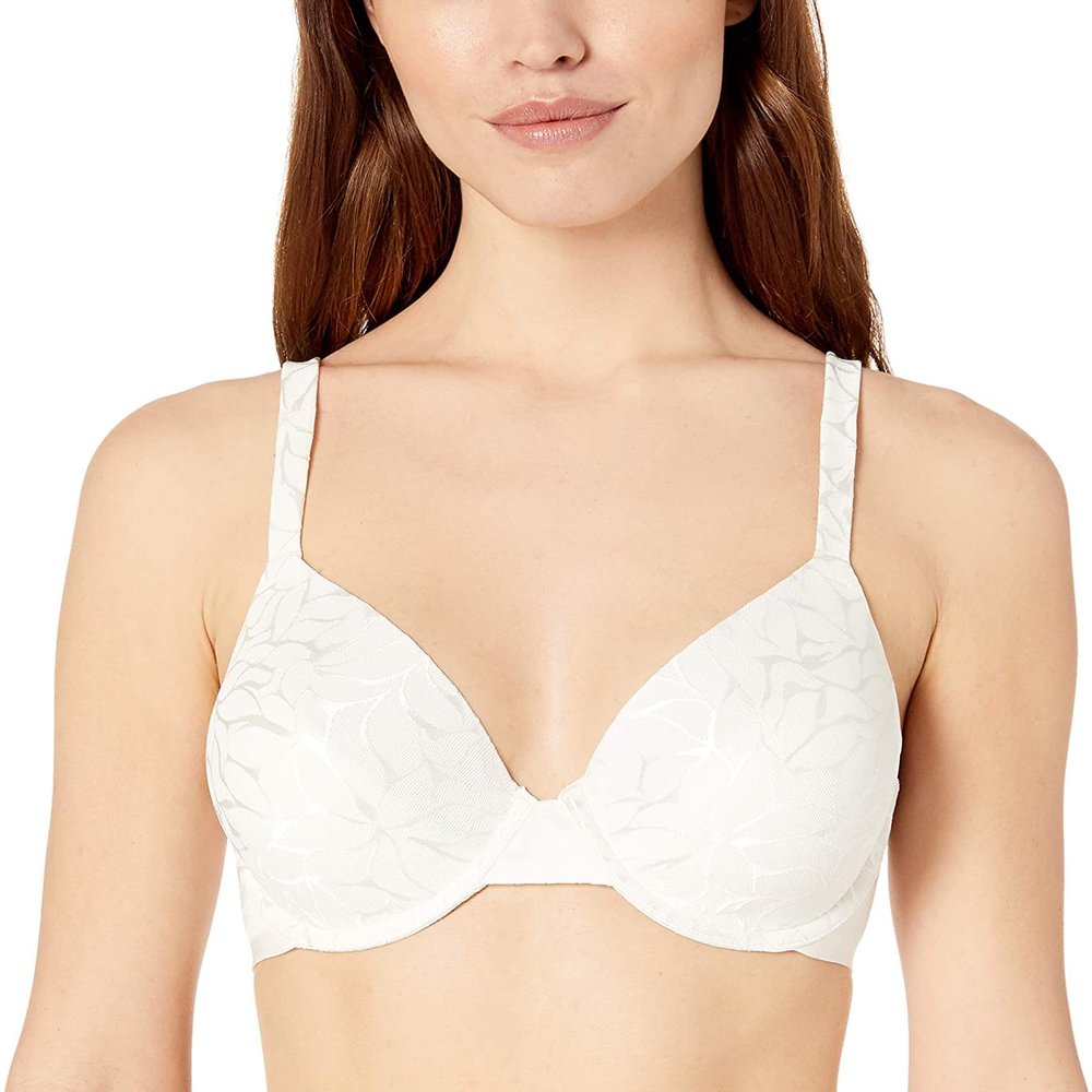 Bali Women's Beauty Lift No Show Support Underwire Bra, Pearl lace , 34DD