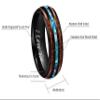 CROWNAL 8mm Rare Koa Wood and Abalone Shell Inlay Balck Tungsten Carbide Ring Men Women Wedding Band Engraved I Love You Size 7 to 17 (8mm,9.5) view 3