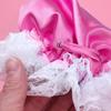 ACSUSS Men's Shiny Satin Frilly Drawstring Pouch Ruffle C-String Sissy Lingerie Underwear Rose One Size view 2