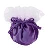 ACSUSS Men's Shiny Satin Frilly Drawstring Pouch Ruffle C-String Sissy Lingerie Underwear Purple One Size view 2