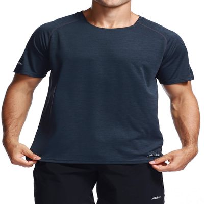 Akilex Mens Running Dry Fit T-Shirt Athletic Outdoor Short Sleeve Comfortable Sports Top