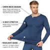 HEROBIKER Mens Thermal Underwear Set Skiing Winter Warm Base Layers Tight Long Johns Top & Bottom Set with Fleece Lined Blue XL view 2