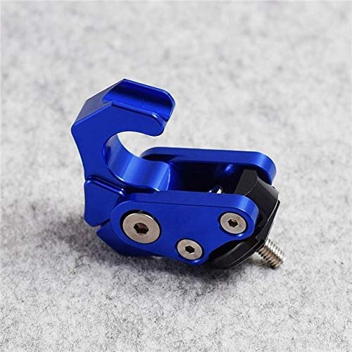 ShineBear Fittings Foldable Motorcycle Hook CNC Aluminum for Honda Yamaha Kawasaki Suzuki Aprilia Scooter Rsz Jog Cygnus Force - (Color: Blue)