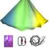 Aerial Yoga Hammock L:5M W:2.8M Aerial Pilates Silk Yoga Swing Set with 2000 Ibs Load Include Daisy Chain, Pose Guide view 1