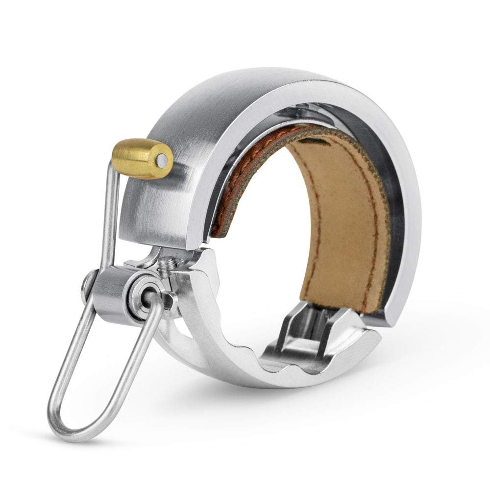 KNOG Bicycle Bell Oi Luxe Ring Type (Inner Diameter: 0.9-1.2 inches (23.8-31.8 mm) Large, Silver
