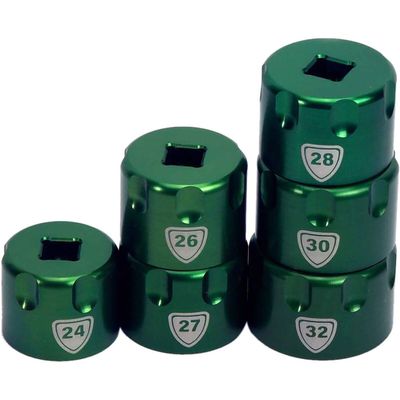 Abbey Bike Tools Suspension Top Cap Sockets Green, 22Mm