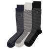 POLO RALPH LAUREN Men's Feeder Stripe Casual Crew Socks 3 Pair Pack - Lightweight Cotton Comfort, Black, 6-12.5 view 1