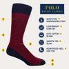 POLO RALPH LAUREN Men's Feeder Stripe Casual Crew Socks 3 Pair Pack - Lightweight Cotton Comfort, Black, 6-12.5 view 3