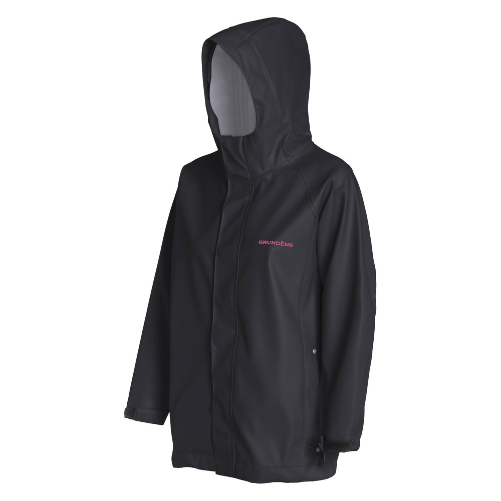 Grundns Womens Neptune Commercial Fishing Jacket | Waterproof, Adjustable, Black, Large