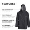 Grundns Womens Neptune Commercial Fishing Jacket | Waterproof, Adjustable, Black, X-Large view 4