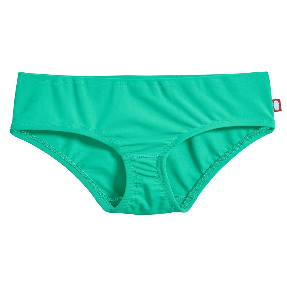 City Threads Girls Swim Bikini Bottom - UPF 50+ Sun Protection, Soft, Comfortable, Durable, Made in USA - Aqua, 14