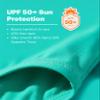 City Threads Girls Swim Bikini Bottom - UPF 50+ Sun Protection, Soft, Comfortable, Durable, Made in USA - Aqua, 14 view 2