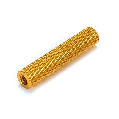 ShineBear 10Pcs/Set M3AS4 M3 20mm Aluminum Alloy Knurled Standoff Anodized Spacer Multi-Color Colourful Red Pink Purple Blue Gold Orange - (Color: Gold)