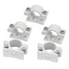 ShineBear MYLB-32mm Dia Wall Mounted Aluminium Pipe Clip Clamp Fastener 5pcs - (Color: White) view 1