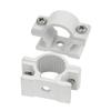 ShineBear MYLB-32mm Dia Wall Mounted Aluminium Pipe Clip Clamp Fastener 5pcs - (Color: White) view 2
