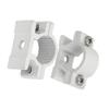 ShineBear MYLB-32mm Dia Wall Mounted Aluminium Pipe Clip Clamp Fastener 5pcs - (Color: White) view 3