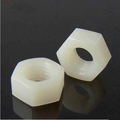 ShineBear 1000pcs/Lot Metric DIN934 Nylon Hex Nut M4 Plastic Hexagon Nut Screw Nut