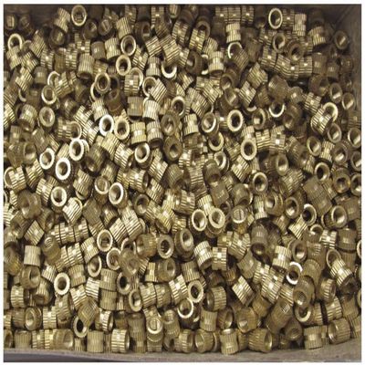 ShineBear 100PCS M3 Series Copper Inserts Double Pass Brass Knurl Nut Embedded Fastener - (Size: M3x12x4mm)