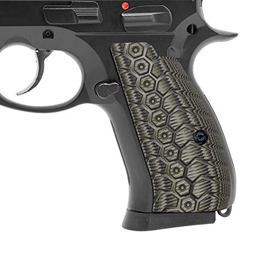 Guuun G10 Grips for CZ Compact OPS Mechanical Texture CZ-75 P-01 Grip - Green/Black