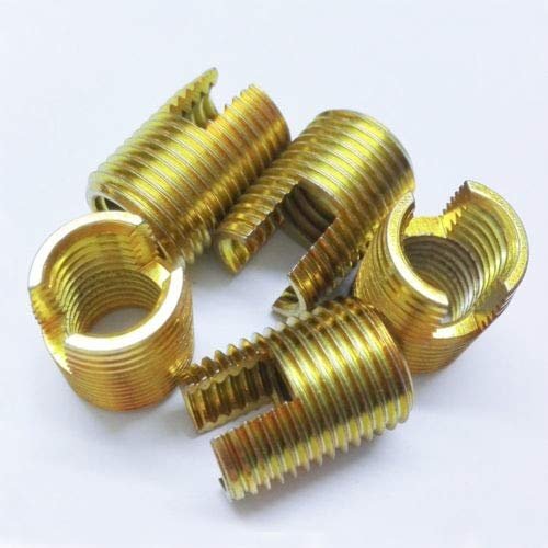 ShineBear M2 M3 M4 M5 M6 M8 M10 M12 M14 M16 M18 M20 Slotted self Tapping Thread Sleeve self-Attack Sleeves nut - (Size: M6xM10x14mm 10Pcs)