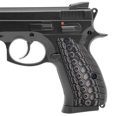 Guuun G10 Grips for CZ Compact OPS Mechanical Texture CZ-75 P-01 Grip - Gray/Black
