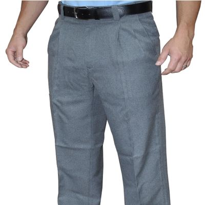 Smitty | BBS-375 | Pleated Combo Pants w/Expander Waist Band | Baseball Softball | Umpire's Choice! (Heather Gray, 52)