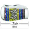 Case WR XX Pocket Knife Trapper Stained Glass Wings Natural Bone Color Wash Item #38714 - (6254 SS) - Length Closed: 4 1/8 Inches view 2