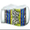 Case WR XX Pocket Knife Trapper Stained Glass Wings Natural Bone Color Wash Item #38714 - (6254 SS) - Length Closed: 4 1/8 Inches view 3