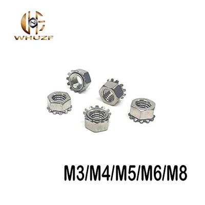 ShineBear M3 M4 M5 M6 M8 M10 Galvanized K-Type K-Lock Nut Keps Nuts Toothed Polydentate Hex Nut - (Size: M10 10PCS)