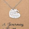 quan jewelry Cross and Heart Pendant Necklaces for Women, Engraved Religious Jewelry with Inspirational Greeting Card view 2