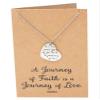 quan jewelry Cross and Heart Pendant Necklaces for Women, Engraved Religious Jewelry with Inspirational Greeting Card view 3