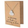 quan jewelry Cross and Heart Pendant Necklaces for Women, Engraved Religious Jewelry with Inspirational Greeting Card view 4