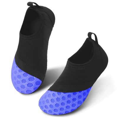 L-RUN Boys Girls Water Sports Shoes Kids Barefoot Aqua Sock Blue 4-5=EU20-21