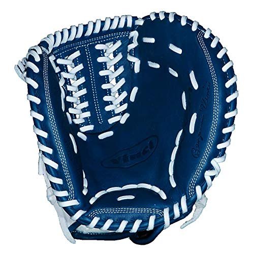 Vinci Mesh Series JCV34 Blue & White with Black Mesh 34" Fastpitch Catcher's Mitt (Left Hand Throw)